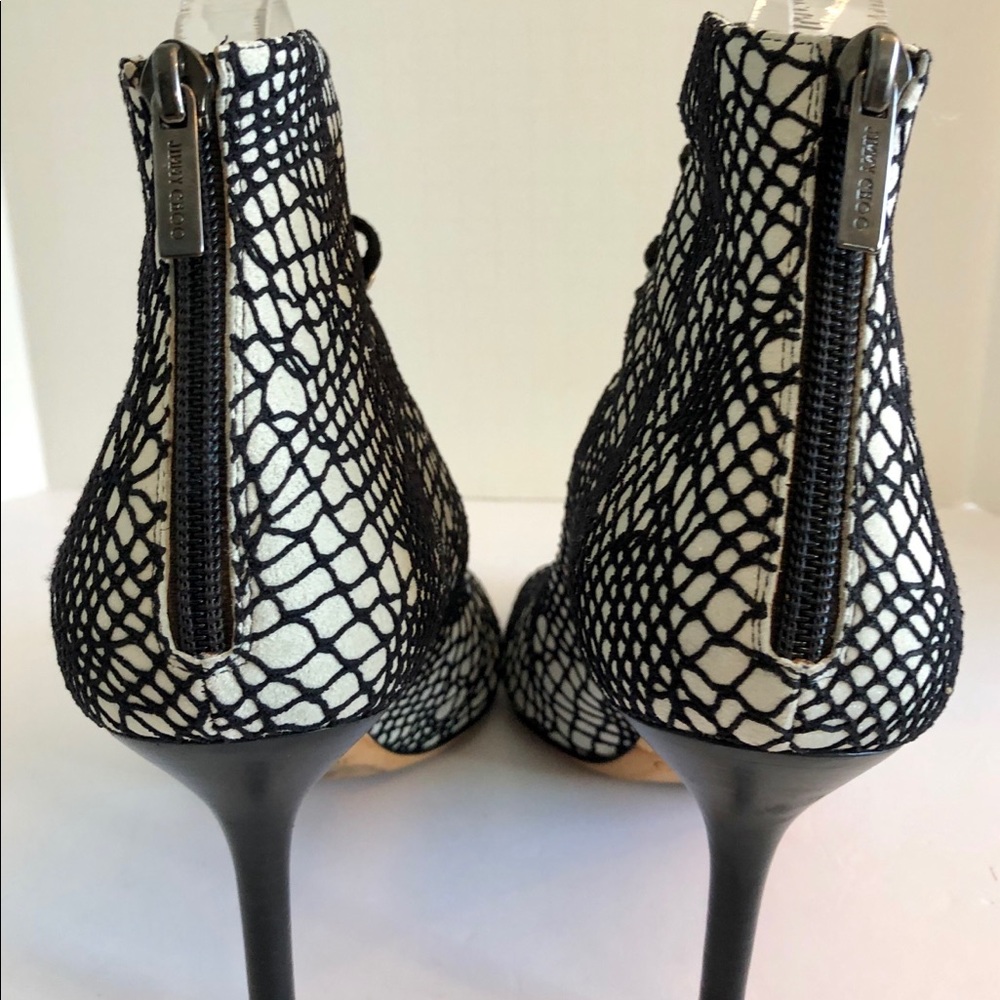 Jimmy Choo Lace Up Peep Toe Sandals - Picture 3 of 7